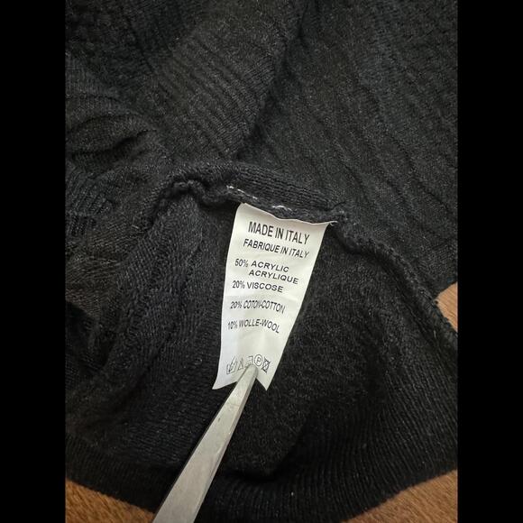 Luca Nobili, Grey Wool Blend Quarter Zip Sweater, Made in Italy, Mens Large - Picture 4 of 7